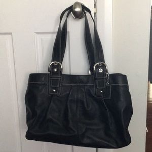 Coach Authentic Large Black Leather Bag